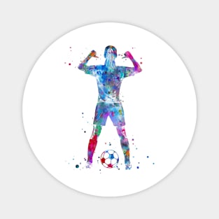 Female Soccer Player Magnet